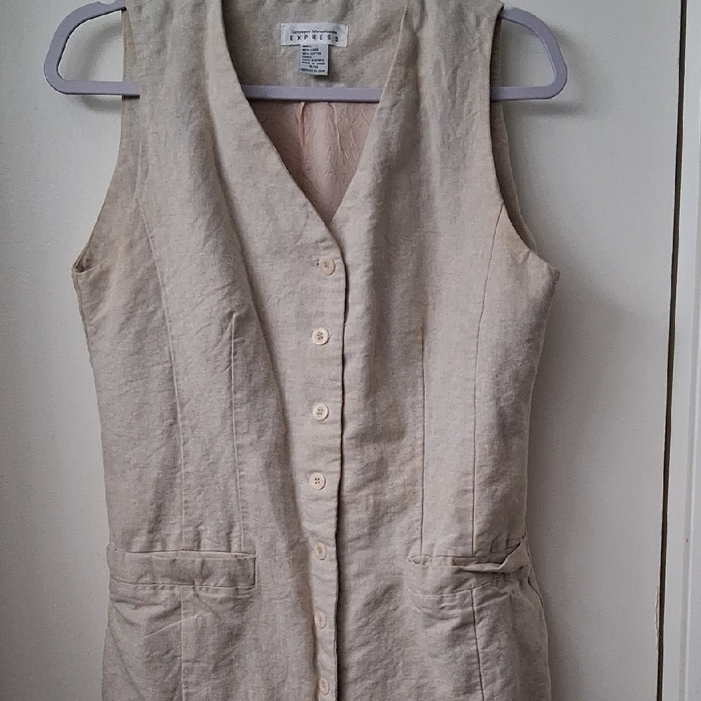 Express Light Tan Vest Dress